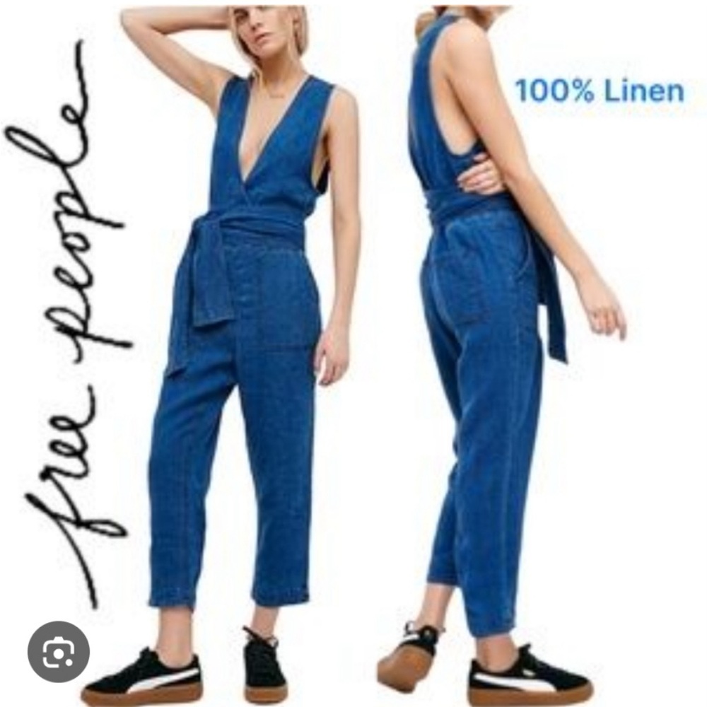 Free People LINEN Jumpsuit